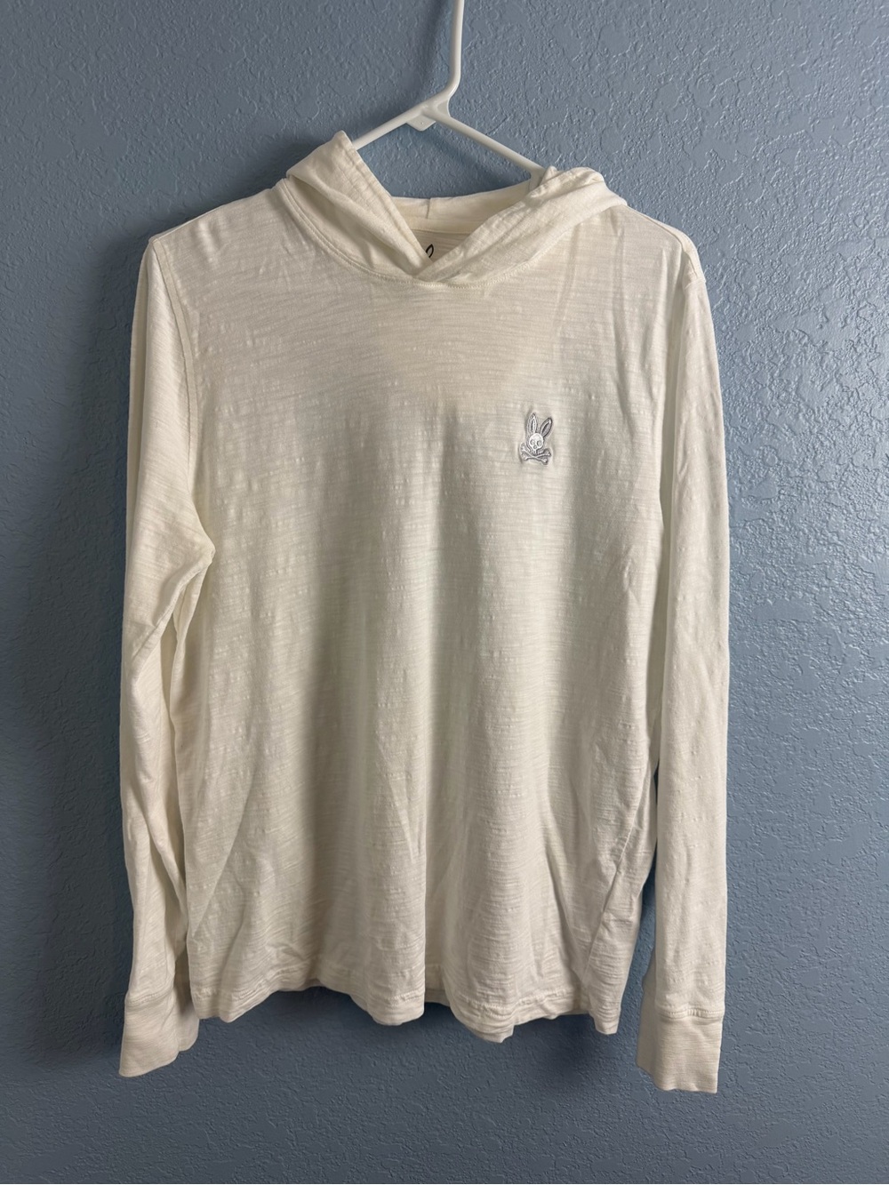 Psycho Bunny White Lightweight Pullover Hoodie